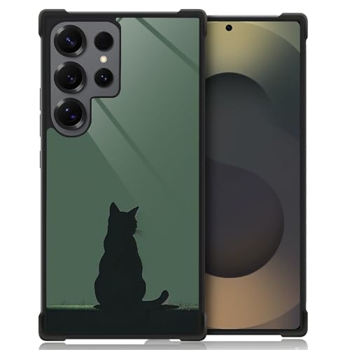 WANKBLC Schutzhülle für Samsung Galaxy S25 Ultra, stoßfest, schützend für Männer und Frauen, rutschfest, für Samsung Galaxy S25, ultragrün, niedlich, schwarze Katze, verrücktes Muster WANKBLC Schutzhülle für Samsung Galaxy S25 Ultra, stoßfest, schützend für Männer und Frauen, rutschfest, für Samsung Galaxy S25, ultragrün, niedlich, schwarze Katze, verrücktes Muster von WANKBLC