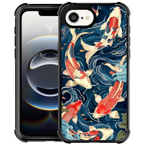 WANKBLC Schutzhülle für iPhone 16e, stoßfest, Schutz für Männer und Frauen, rutschfest, buntes Ölgemälde, Koi-Fisch, verrücktes Muster WANKBLC Schutzhülle für iPhone 16e, stoßfest, Schutz für Männer und Frauen, rutschfest, buntes Ölgemälde, Koi-Fisch, verrücktes Muster von WANKBLC
