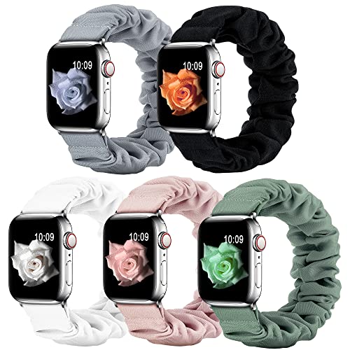 WANLISS Haargummi, kompatibel mit Apple Watch, 38 mm, 40 mm, 41 mm, 42 mm, 44 mm, 45 mm, weich, niedlich bedruckt, elastisches Stoffarmband für Damen, für iWatch Serie 8, 7, 6, 5, 4, 3, 2, 1, SE, 5 WANLISS Haargummi, kompatibel mit Apple Watch, 38 mm, 40 mm, 41 mm, 42 mm, 44 mm, 45 mm, weich, niedlich bedruckt, elastisches Stoffarmband für Damen, für iWatch Serie 8, 7, 6, 5, 4, 3, 2, 1, SE, 5 von WANLISS