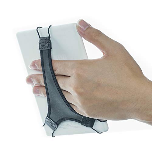 WANPOOL Handschlaufen-Halterung für Kindle E-Reader – Kindle eReader 15,2 cm/Kindle Paperwhite/Kindle Voyage/Kindle Oasis/Nook GlowLight Plus schwarz von WANPOOL