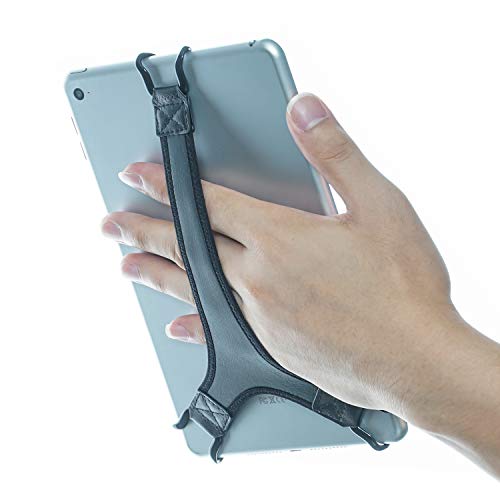 WANPOOL Handschlaufen-Halterung für Tablet – Fire 7 Zoll / Fire HD 8 / iPad Mini / Galaxy Tab S 8.4 / Galaxy Tab 2 / 3 / 4 / Galaxy Tab 7.7 (schwarz) von WANPOOL