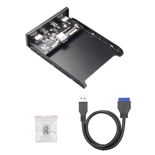 3,5 Zoll Floppy Bay 4 Ports USB Hub Front Panel Expansion Adapter Connector für PC Desktop von WANSUPYIN