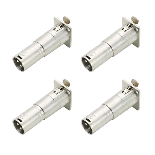 4 x XLR-Buchse auf Stecker, 3-polig, Audio-Studio-Verstärker, Panel-Mount-Adapter 4 x XLR-Buchse auf Stecker, 3-polig, Audio-Studio-Verstärker, Panel-Mount-Adapter von WANSUPYIN