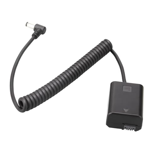 Kamera Akku Stromkabel Adapter NP-FW50 Dummy Akku DC Koppler für Sony ZV-E10 A6500 A6400 A7M2 von WANSUPYIN