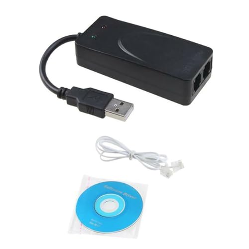 WANSUPYIN USB 56K Externes Wählfax-Datenmodem Dual RJ11 Port USB Fax Modem Externes Modem für Win7/8/10 WANSUPYIN USB 56K Externes Wählfax-Datenmodem Dual RJ11 Port USB Fax Modem Externes Modem für Win7/8/10 von WANSUPYIN