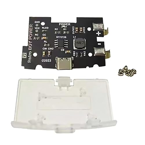 WANSUPYIN Akkudeckel mit USB Typ C Slot Keine Batterie Power Board für GBA Game Boy Advance von WANSUPYIN