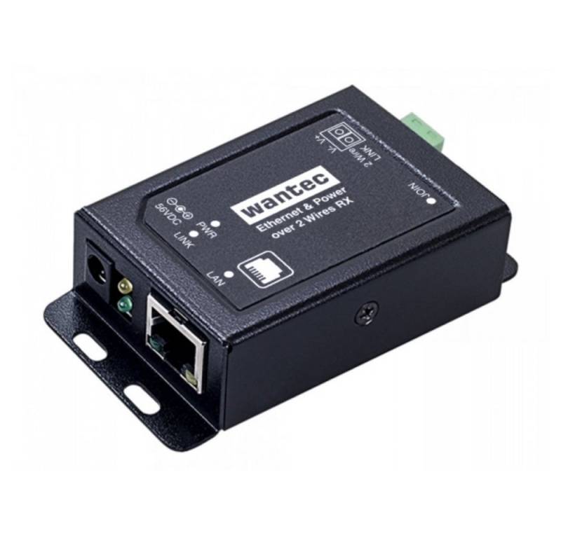 WANTEC 2wIP E Adapter PoE-Schraubklemme-Switschseite/Sender schwarz Adapter von WANTEC