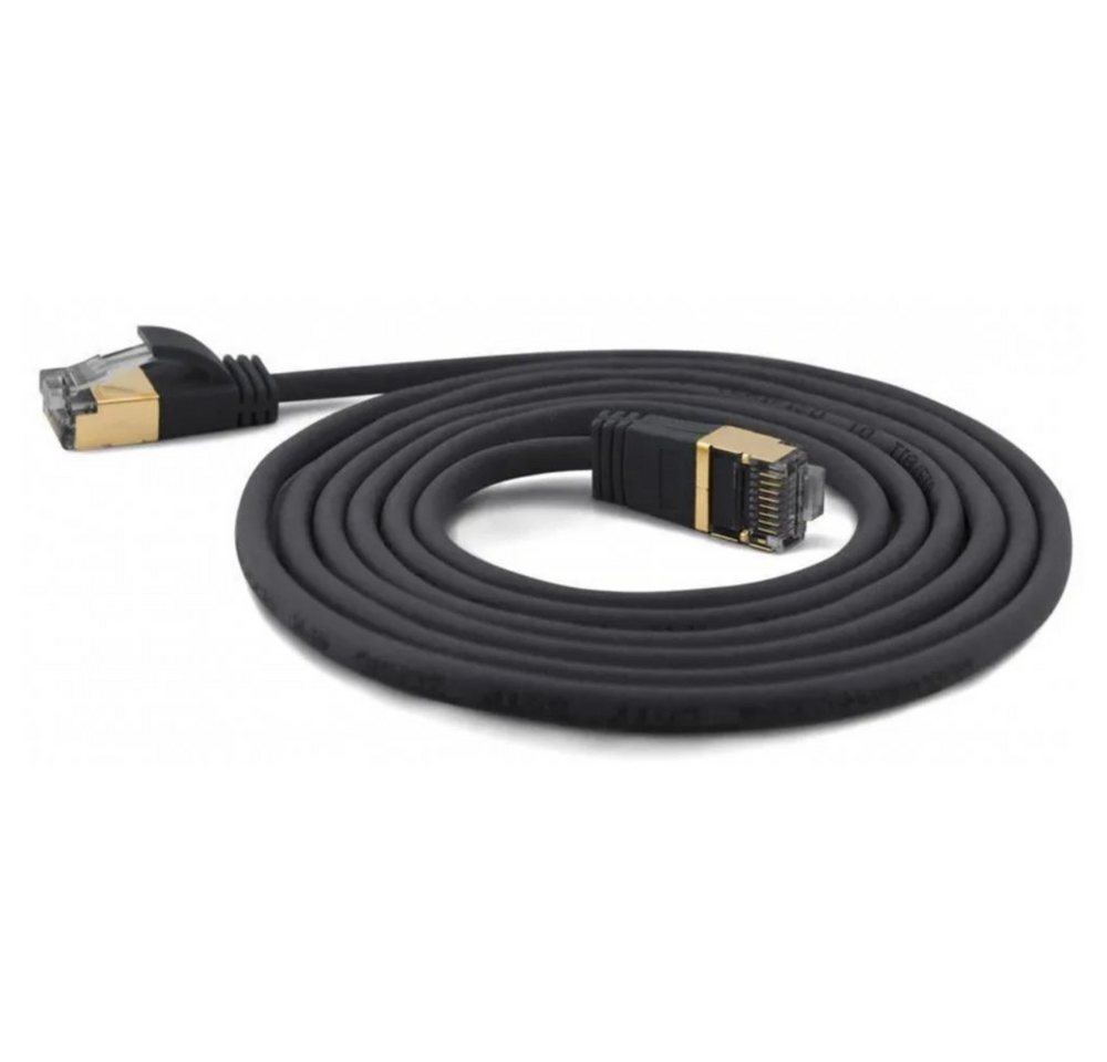 WANTEC 7197 - Patchkabel CAT7 - 0,1 m - schwarz Computer-Kabel von WANTEC