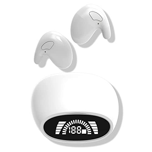 WANWEN Bluetooth-KopfhöRer in Ear, In Ear KopfhöRer Bluetooth Noise Cancelling, Unsichtbarer Drahtloser Schlafkopfhörer Wasserdicht, mit kabelloser Ladebox, Doppelte Geräuschunterdrückung (White) von WANWEN