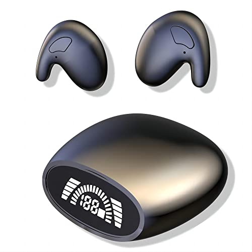 WANWEN Bluetooth-KopfhöRer in Ear, In Ear KopfhöRer Bluetooth Noise Cancelling, Unsichtbarer Drahtloser Schlafkopfhörer Wasserdicht, mit kabelloser Ladebox, Doppelte Geräuschunterdrückung (Black) von WANWEN