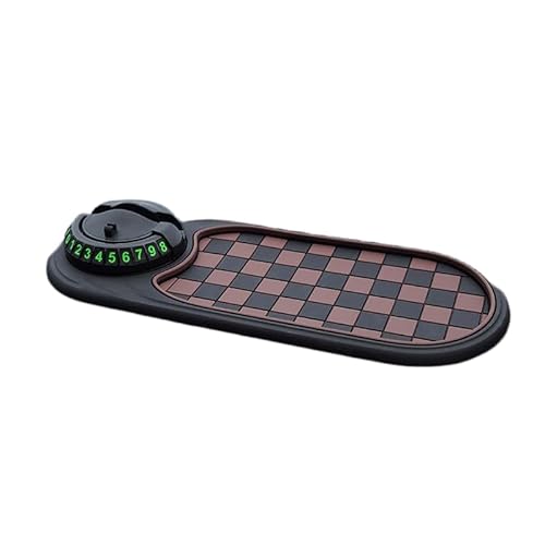 WANWEN Multifunction Car Anti-Slip Mat Auto Phone Holder, Vehicle-Mounted Anti-Slip Mat, Sticky Pad for Car Dashboard with Temporary Parking Number Plate for Phones, Keys, Gadgets (Brown) von WANWEN