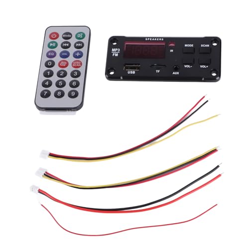 DC 6V/12V Audio Decoder Karte Soundmodul für MP3-, WMA- und WAV-Formate, Bluetooth 5.0, USB, TF-Kartensteckplatz, FM, AUX, Lautstärkeregler von WAONIQ
