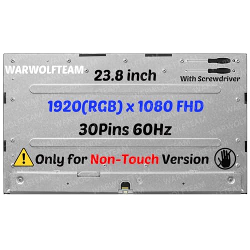 WARWOLFTEAM Ersatzbildschirm für Dell OptiPlex All in One Plus 7410 W31C W31C001 60,5 cm (23 Zoll), 1920 x 1080, FHD, 60 Hz, 30-polig, LCD-LED-Bildschirm, Display Panel (berührungsfrei) von WARWOLFTEAM