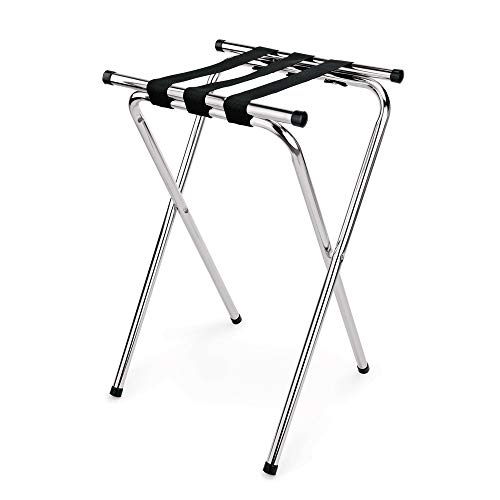 WAS 1630 000 Verchromt Tablett-/Gepäckablage mit schwarzem Nylonband, Zusammenklappbar, 41,5 cm x 48 cm x 79 cm WAS 1630 000 Verchromt Tablett-/Gepäckablage mit schwarzem Nylonband, Zusammenklappbar, 41,5 cm x 48 cm x 79 cm von WAS Germany