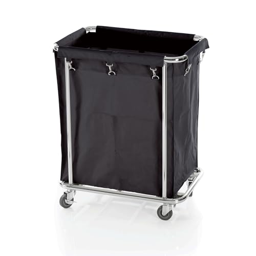 WAS 4421 006 Verchromt Wäschewagen, 8kg, 65cm Länge, 45cm Breite, 84cm Höhe von WAS Germany