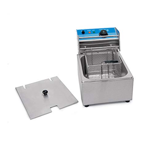 WAS 3402 055 Edelstahl Fritteuse, 5.5 L, 27cm Länge, 42cm Breite, 30cm Höhe, 230 V/2500 W, 50-60 hz von WAS IST WAS