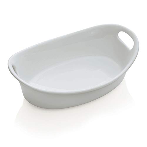 WAS 4738 250 Serie Bavaria Porzellan Schale mit Seitengrifen, 25cm Länge, 21cm Breite, 5cm Höhe, 1 Stück WAS 4738 250 Serie Bavaria Porzellan Schale mit Seitengrifen, 25cm Länge, 21cm Breite, 5cm Höhe, 1 Stück von WAS