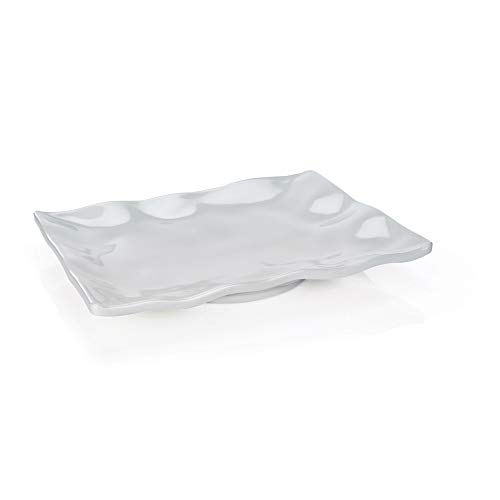 WAS 9339 360 Serie Wave Platte, Melamin, Rechteckig, Weiß, Länge 36cm, Breite 27cm, 3 Stück WAS 9339 360 Serie Wave Platte, Melamin, Rechteckig, Weiß, Länge 36cm, Breite 27cm, 3 Stück von WAS