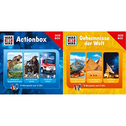 Was Ist Was 3-CD Hörspielbox Vol.1 - Actionbox & Was Ist Was 3-CD Hörspielbox Vol.3 – Geheimnisse der Welt von WAS IST WAS