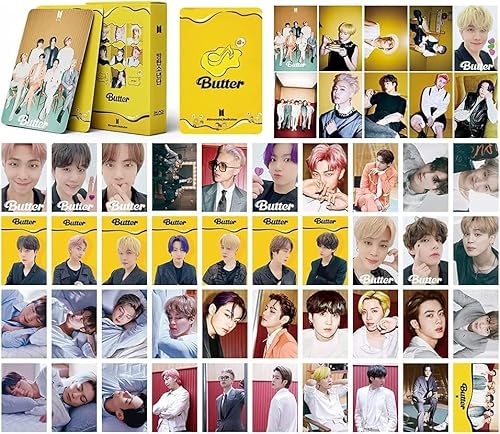 WASEEDS 54 Stück BTS Lomo Karten BTS Butter Neues Album Karten BTS 2021 Mini Fotokarten BTS Photocard Set für Fans Geschenk von WASEEDS