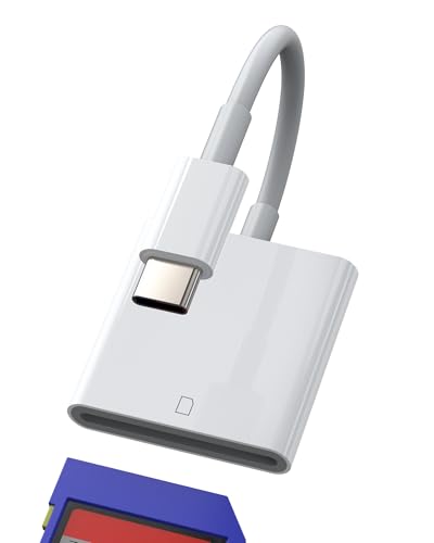 USB C auf SD Kartenleser für iPhone 16 15 Pro Max Adapter kompatibel mit Samsung S24 S23 für iPad für Apple PC MacBook Card Reader Externer Speicher Übertragung Kamera Tragbare Geräte USB C auf SD Kartenleser für iPhone 16 15 Pro Max Adapter kompatibel mit Samsung S24 S23 für iPad für Apple PC MacBook Card Reader Externer Speicher Übertragung Kamera Tragbare Geräte von WASRUYI