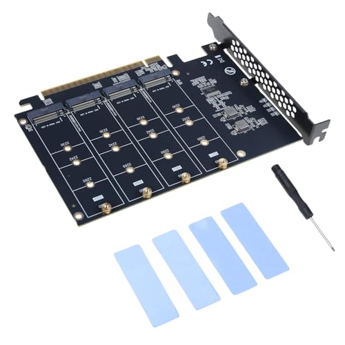 WASTEBIN PCIe X16-Erweiterungskartenadapteranschluss 4xNVMe 2280 Für Schnelle Datenverarbeitung Und Stabile Leistung von WASTEBIN