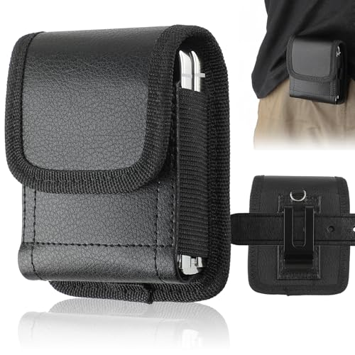 Handy-Holster für Samsung Galaxy Z Flip6, Flip5, Flip4, Flip3, Handy-spezifisches Oxford-Gewebe, Holster für Motorola RAZR+ 2024 2023, Handy-Gürtelclip, Holster, Tragetasche, Kartenhalter, Schwarz Handy-Holster für Samsung Galaxy Z Flip6, Flip5, Flip4, Flip3, Handy-spezifisches Oxford-Gewebe, Holster für Motorola RAZR+ 2024 2023, Handy-Gürtelclip, Holster, Tragetasche, Kartenhalter, Schwarz von WATACHE