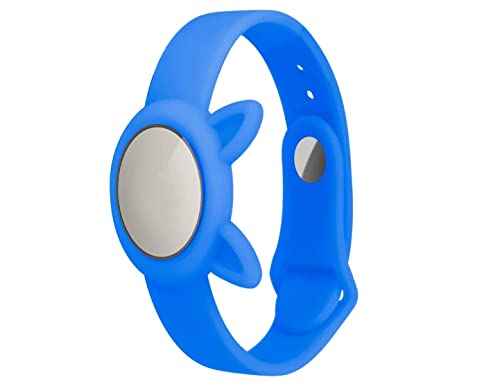 WATACHE Armbanduhr aus weichem Silikon, leuchtend, Anti-Glow-In-Nacht, für Kinder, Anti-Verlust, kratzfest für die Positionierung des Armbands, Airtag (blau) von WATACHE