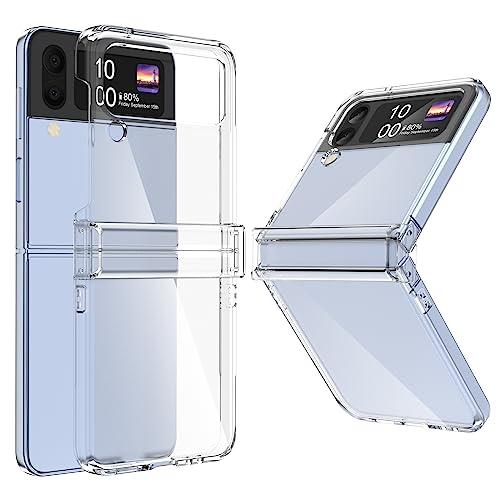 WATACHE Schutzhülle für Galaxy Z Flip 3 mit Scharnierschutz, Z Flip 3 Hülle Klar Dünn Transparent Stoßfest Scharnier Hard PC flip3 Handyhülle Cover Clear von WATACHE