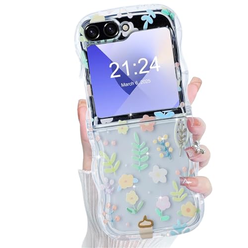 WATACHE Schutzhülle für Galaxy Z Flip 6, transparent, Blumen-Design, Schutzhülle für Smasung Galaxy Z Flip 5 2023/Galaxy Z Flip 6 2024 5G für Damen und Mädchen – Floral A WATACHE Schutzhülle für Galaxy Z Flip 6, transparent, Blumen-Design, Schutzhülle für Smasung Galaxy Z Flip 5 2023/Galaxy Z Flip 6 2024 5G für Damen und Mädchen – Floral A von WATACHE