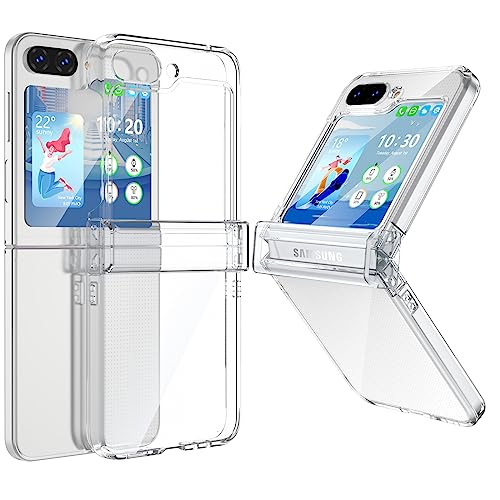 WATACHE for Galaxy Z flip 5 Case with Hinge Protection, Z flip 5 Case Clear Slim Transparent Shockproof Hinge Hard Flip5 Phone Case Cover, Clear WATACHE for Galaxy Z flip 5 Case with Hinge Protection, Z flip 5 Case Clear Slim Transparent Shockproof Hinge Hard Flip5 Phone Case Cover, Clear von WATACHE