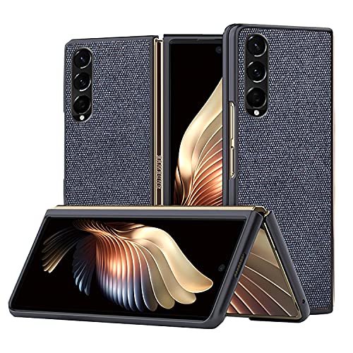WATACHE für Galaxy Z Fold 3 Hülle,Premium Stoff Canvas Business Herren Slim Fit Anti-Kratz Stoßdämpfende Schutzhülle mit weichen Silikonkanten für Samsung Galaxy Z Fold 3 5G,Blau WATACHE für Galaxy Z Fold 3 Hülle,Premium Stoff Canvas Business Herren Slim Fit Anti-Kratz Stoßdämpfende Schutzhülle mit weichen Silikonkanten für Samsung Galaxy Z Fold 3 5G,Blau von WATACHE