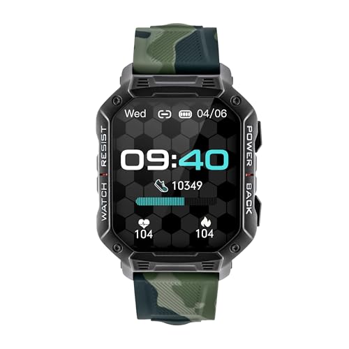 WATCHMARK Smartwatch Ultra Grün Moro Military Silikon Armband Sportmodi Robust Resistent IP67 WATCHMARK Smartwatch Ultra Grün Moro Military Silikon Armband Sportmodi Robust Resistent IP67 von WATCHMARK