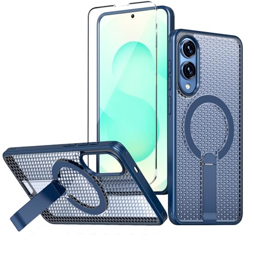 WATEFULL Schutzhülle für Samsung Galaxy S25 Edge mit Ständer, kompatibel mit MagSafe + 1 Displayschutzfolie, [eingebauter Ständer und Magnet], [Wärmeableitung], matte Schutzhülle für Galaxy S25 Edge von WATEFULL