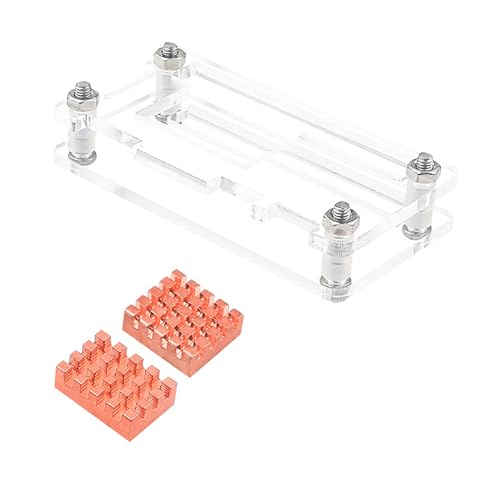 WATERBELINE Acrylgehäuse Für OrangePi Zero2W Kühlkörpergehäuse Mainboard Abdeckung Vitrine Acrylgehäuse Für OrangePi Zero2W Kühlkörpergehäuse Kupferkühlkörper Für Zero2w Entwicklungsplatine Kühlbox von WATERBELINE