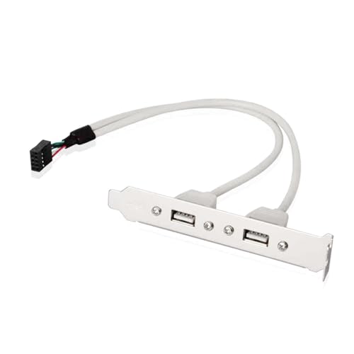 WATERBELINE USB 2.0 Slot Halterung 2 Port USB 2.0 Motherboards Zurück Verlängerung Halterung Zu 9 Pin Motherboards USB Kabel Host Adapter Daten Übertragung von WATERBELINE
