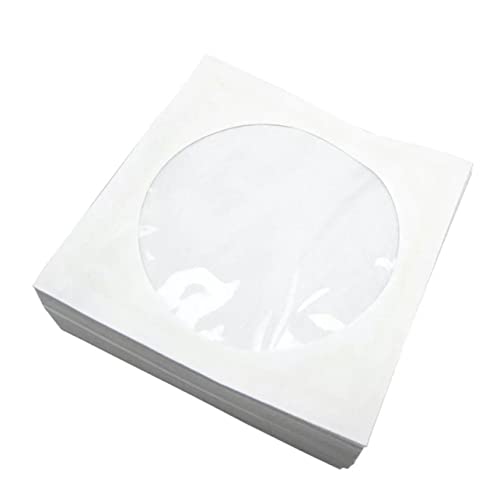 WATIIFUFU 100 Stück CD-Hüllenhalter CD-Papiertüte CD-Aufbewahrungshalter leicht zugängliches Fenster für Musik-DVD WATIIFUFU 100 Stück CD-Hüllenhalter CD-Papiertüte CD-Aufbewahrungshalter leicht zugängliches Fenster für Musik-DVD von WATIIFUFU