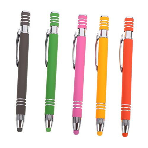 WATIIFUFU Kapazitiver Stift 5er-Set Kugelschreiber Aus Metall Eingabestift Für Touchscreen Handschrift Und Notizen Schlankes Design Zufällige Farbe von WATIIFUFU