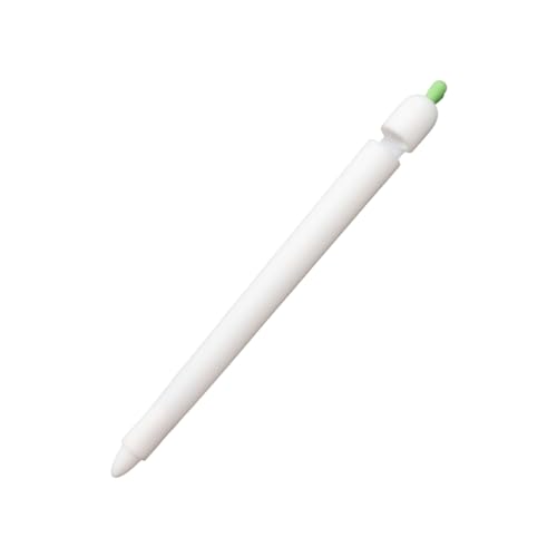 WATIIFUFU Silikonhülle Für Eingabestift Federmäppchen Katze Karottenstift Stifthüllenabdeckung Stylus-hülle Süßer Bleistift Stifte Für Hautgriff Bleistift 1 Gehäuse Federmäppchen Süß Weiß von WATIIFUFU