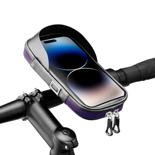 WATSABRO Fahrrad Handyhalterung, wasserdichte Lenkertasche Fahrrad, die Touchscreen-Bedienung unterstützt, Sie eignet Sich für Smartphones bis zu 7 Zoll auf Ebikes, Montainbikes, Rennrad von WATSABRO