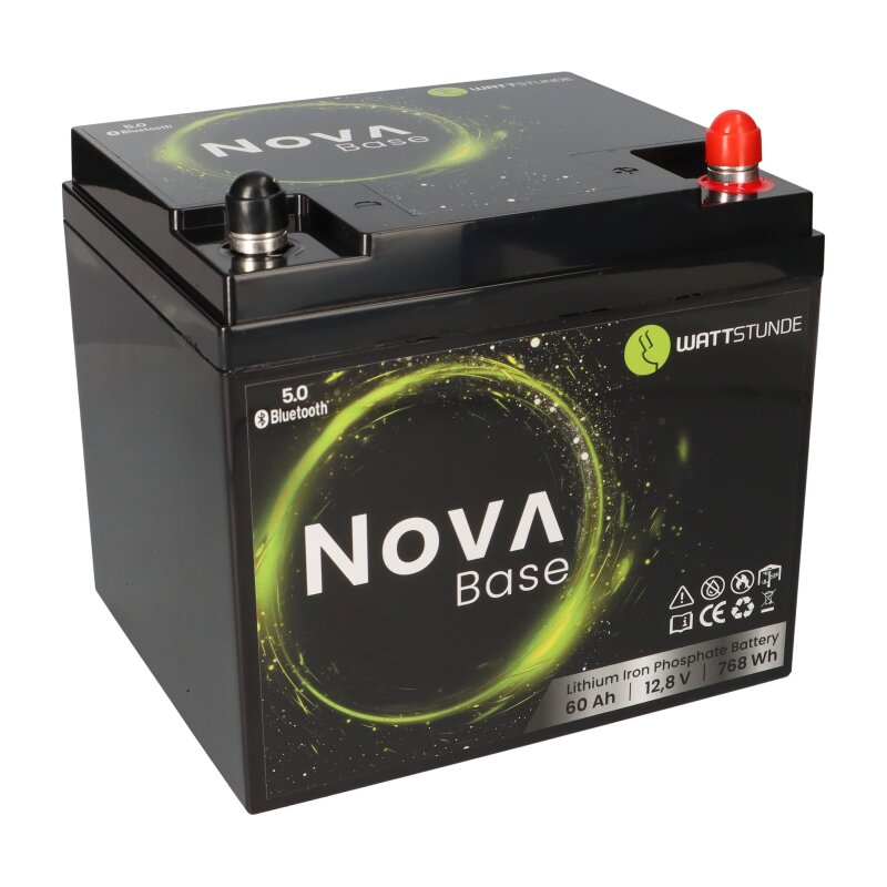 WATTSTUNDE NOVA Base Batterie 12,8V 60Ah 768Wh LiFePO4 mit 0% MwSt nach §12 Abs. 3 UstG WATTSTUNDE NOVA Base Batterie 12,8V 60Ah 768Wh LiFePO4 mit 0% MwSt nach §12 Abs. 3 UstG von WATTSTUNDE