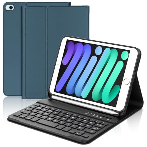 WAVATA Tastatur für iPad mini 5/4/3/2/1, Hülle Tastatur für iPad mini 5/Mini 4 2019/2015 Magnetische Abnehmbare Bluetooth QWERTZ Layout, Dunkelblau WAVATA Tastatur für iPad mini 5/4/3/2/1, Hülle Tastatur für iPad mini 5/Mini 4 2019/2015 Magnetische Abnehmbare Bluetooth QWERTZ Layout, Dunkelblau von WAVATA