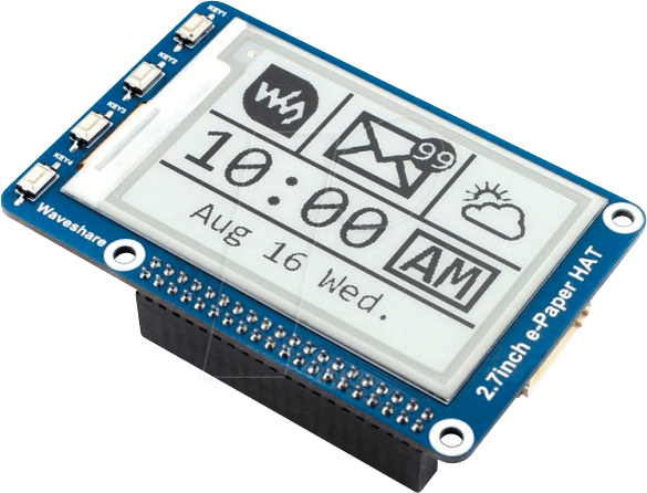 DEBO EPA 2.7 - Entwicklerboards - Display ePaper, 2,7'', schwarz/weiß von WAVESHARE