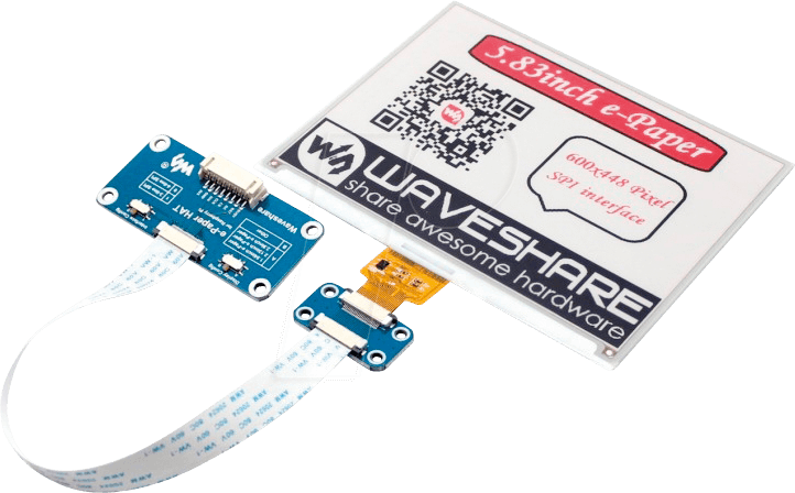 DEBO EPA 5.8 RD - Entwicklerboards - Display ePaper, 5,8'', schwarz/weiß/rot von WAVESHARE