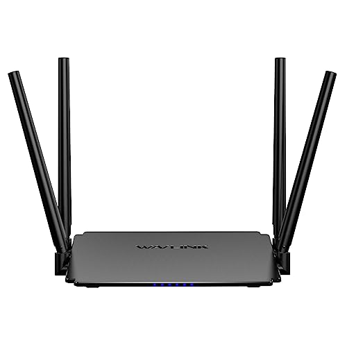 1200 Mbit/s WLAN Router, WAVLINK Dual WLAN Router (867 Mbit/s 5GHz + 300 Mbit/s 2,4GHz), Unterstützt Router/AP/Repeater-Modus, 4x5dBi-Antennen, 10/100Mbps WAN/LAN, Beamforming Technologie von WAVLINK