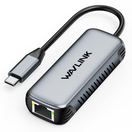 WAVLINK USB C auf 5G Ethernet Adapter, USB C Adapter mit 5000 Mbit/s, Treiberfreier Ethernet Netzwerkadapter für Laptops, Computer, Kompatibel mit Windows 10/11, Mac OS 11 oder höher, Linux und mehr WAVLINK USB C auf 5G Ethernet Adapter, USB C Adapter mit 5000 Mbit/s, Treiberfreier Ethernet Netzwerkadapter für Laptops, Computer, Kompatibel mit Windows 10/11, Mac OS 11 oder höher, Linux und mehr von WAVLINK