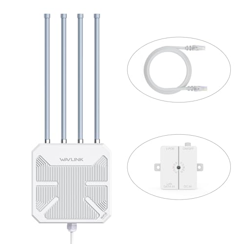 WAVLINK WiFi6 Access Point für den Außenbereich, WiFi-Extender mit langer Reichweite Dual Band 2.4G+5G AX3000 mit PoE/4x8dBi Antenne mit hoher Verstärkung/wetterfestes Gehäuse, IP67/Amplifi WAVLINK WiFi6 Access Point für den Außenbereich, WiFi-Extender mit langer Reichweite Dual Band 2.4G+5G AX3000 mit PoE/4x8dBi Antenne mit hoher Verstärkung/wetterfestes Gehäuse, IP67/Amplifi von WAVLINK
