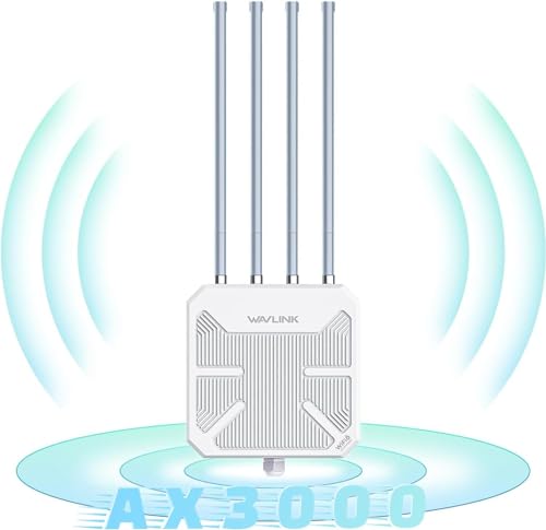 WLAN-Repeater, Lange Reichweite, für den Außenbereich, leistungsstarker WLAN-Signalverstärker, WLAN-Antenne, WLAN-Extender, 6 Wavlink AX3000 Mesh – Outdoor PoE WLAN-Zugangspunkt – ideal für große WLAN-Repeater, Lange Reichweite, für den Außenbereich, leistungsstarker WLAN-Signalverstärker, WLAN-Antenne, WLAN-Extender, 6 Wavlink AX3000 Mesh – Outdoor PoE WLAN-Zugangspunkt – ideal für große von WAVLINK