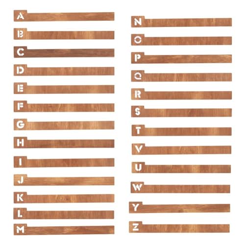 Schallplatten-Trennblätter, 26 Stück Holz-LP-Trennblätter mit A-Z Alphabet, Schallplatten-Organizer, Aufbewahrungsanleitungen, Vinyl-Trennwand von WAXCMXYH
