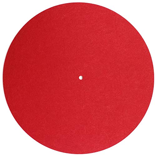 Filz-Plattenspieler-Matte für LP-Vinyl-Schallplatten, Audiophil, 3 mm dick, für Schallplatten, Rot von WAudio